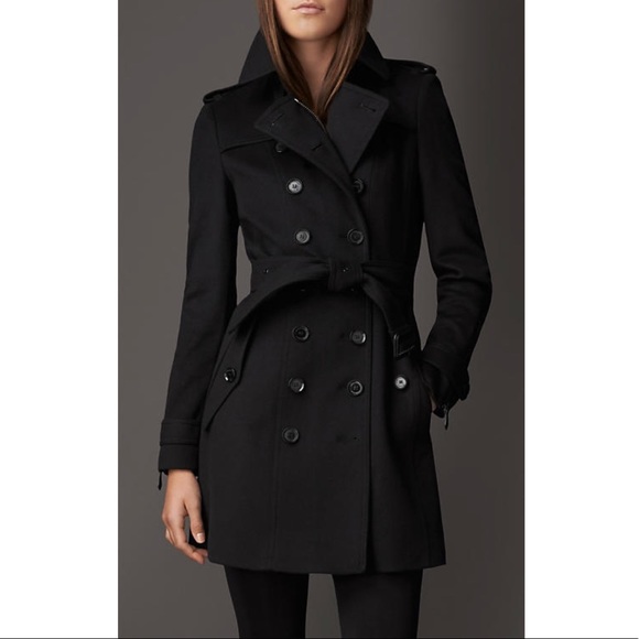 burberry black cashmere coat